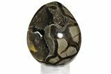 Septarian Dragon Egg Geode - Black Crystals #145259-1